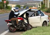 motociclista ferido em acidente