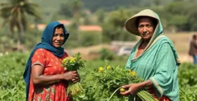 mulheres que cultivam