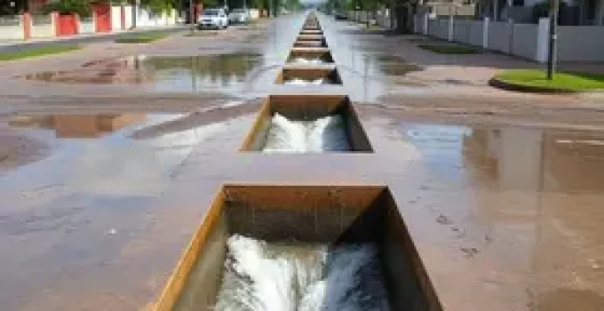 drenagem e limpeza