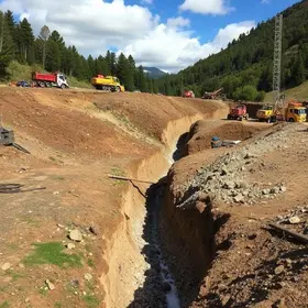 obras de drenagem no Monte Cristo