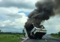 ônibus que vinha de Manaus para Boa Vista